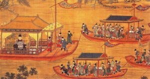 jiajing emperor on his state barge